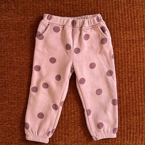 Zara Polka Dot Sweatpants- 2-3 YRS
